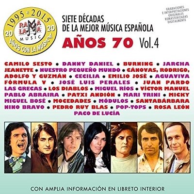 Cover for 7 Decadas De La Mejor Musica Espanola Anos 70 V4 (CD) (2017)