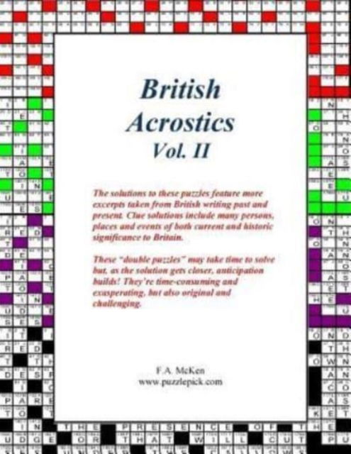 Cover for Fraser a McKen · British Acrostics Vol. II (Paperback Book) (2016)