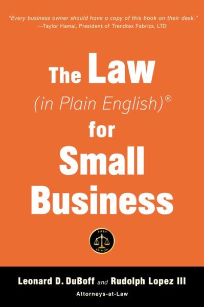 Cover for Leonard D. DuBoff · Law  for Small Business (Paperback Book) (2022)