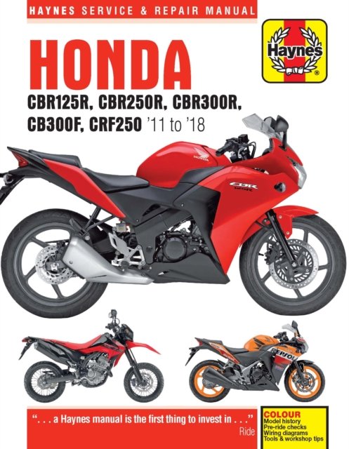 Cover for Haynes Publishing · Honda CBR125R, CBR250R, CBR300R, CB300F &amp; CRF250 (11-18) (Taschenbuch) [2 New edition] (2019)