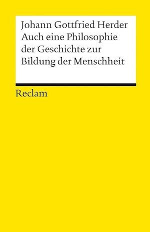 Cover for Johann Gottfried Herder · Auch eine Philosophie der Geschichte zur Bildung der Menschheit (Paperback Book) (2021)