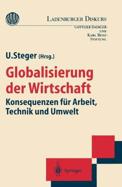 Cover for Ulrich Steger · Globalisierung Der Wirtschaft - Ladenburger Diskurs (Paperback Book) (1996)