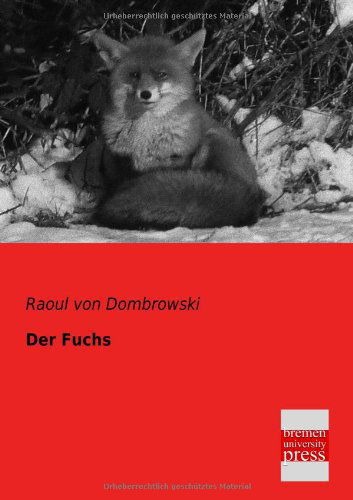 Der Fuchs - Raoul Von Dombrowski - Książki - bremen university press in Europäischer  - 9783955620219 - 22 stycznia 2013