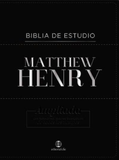 Cover for Matthew Henry · Rvr Biblia de Estudio Matthew Henry, Piel Fabricada, Con Indice (Leather Book) (2019)