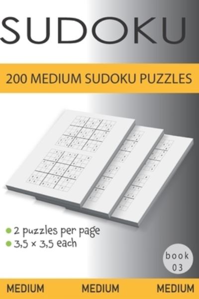 Cover for Aurora Mae Designs · 200 Medium Sudoku Puzzles: Book 3 (Paperback Book) (2021)