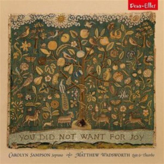 Cover for Carolyn Sampson / Matthew Wadsworth · You Did Not Want For Joy (CD) (2023)