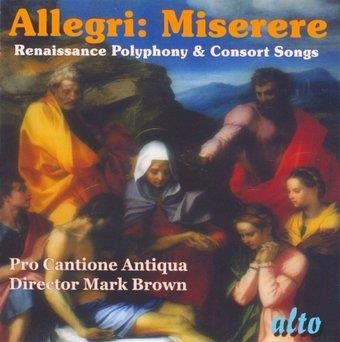 Cover for Allegri: Miserere · Renaissance Poplyphony &amp; Consort Songs (CD)