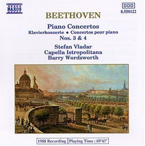 Cover for Beethoven / Wordsworth / Capella Istropolitana · Piano Concerti 3 &amp; 4 (CD) (1993)