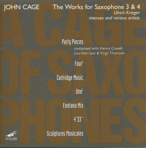 Cover for J. Cage · Works For Saxophones 3 &amp; 4 (CD) (2010)