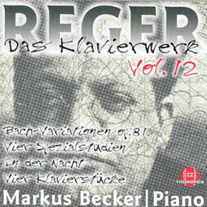 Reger / Becker · Piano Works 12 (CD) (2001)