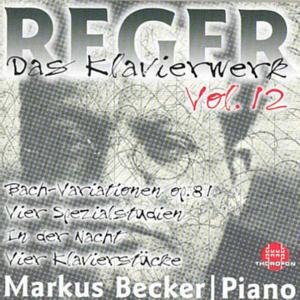 Cover for Reger / Becker · Piano Works 12 (CD) (2001)