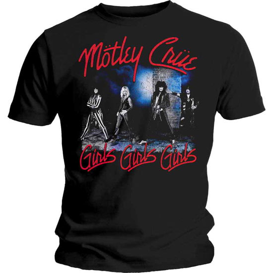 Motley Crue Unisex T-Shirt: Smokey Street - Mötley Crüe - Koopwaar -  - 5056170640220 - 