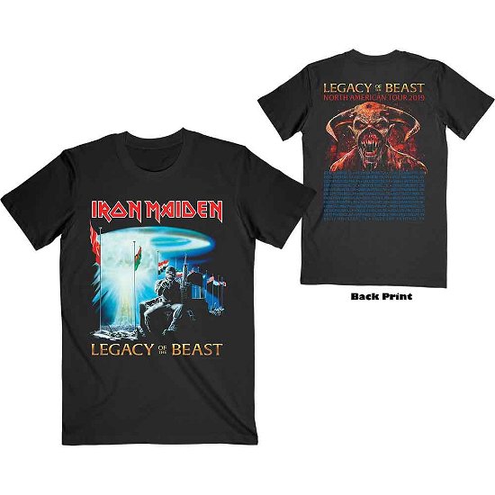 Iron Maiden Unisex T-Shirt: Two Minutes to Midnight (Back Print) - Iron Maiden - Merchandise - MERCHANDISE - 5056170695220 - December 18, 2019