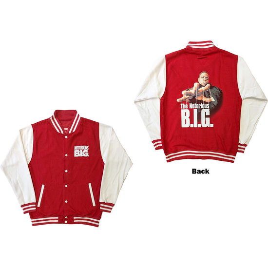 Biggie Smalls Unisex Varsity Jacket: Reachstrings (Back Print) - Biggie Smalls - Merchandise -  - 5056561084220 - 