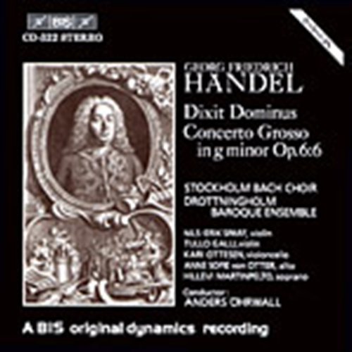 Dixit Dominus / Concerto Grosso in G - Handel / Von Otter / Martinpelto - Musique - Bis - 7318590003220 - 25 mars 1994