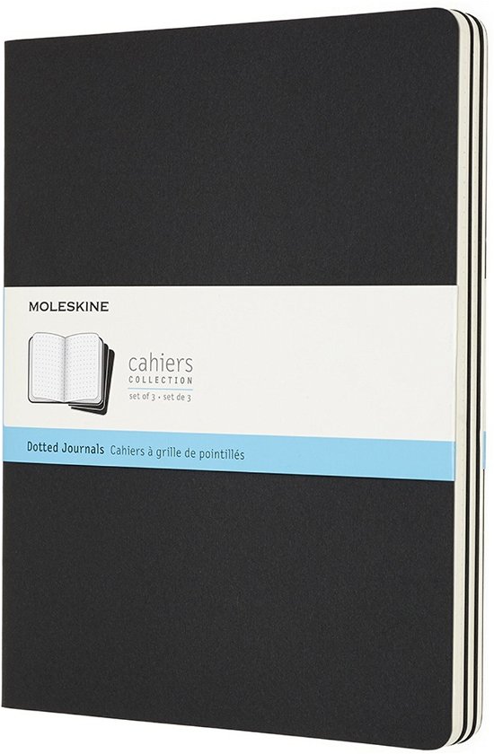 Cover for Moleskin · Set Of 3 Moleskine Extra Large Dotted Cahier Journals: Black (Paperback Book) (2018)