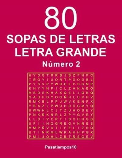 Cover for Pasatiempos10 · 80 Sopas de Letras Letra Grande - N. 2 (Paperback Bog) (2016)
