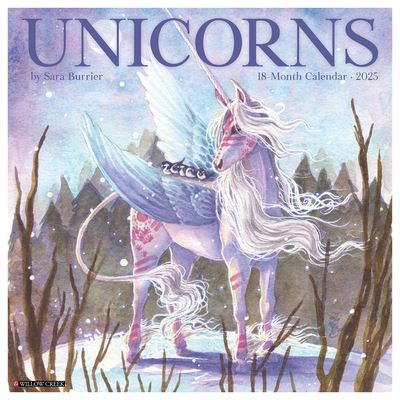 Unicorns by Sara Burrier (Art) 2025 12 X 12 Wall Calendar (Kalender) (2024)