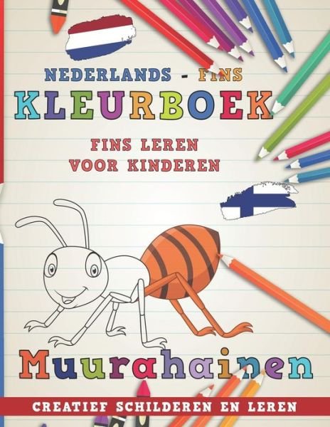 Cover for Nerdmedianl · Kleurboek Nederlands - Fins I Fins leren voor kinderen I Creatief schilderen en leren (Pocketbok) (2018)