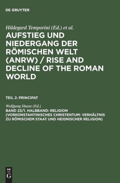Cover for Wolfgang Haase · Aufstieg u.Nieder.röm.Welt.Abt.2/23/1 (Book) (1979)
