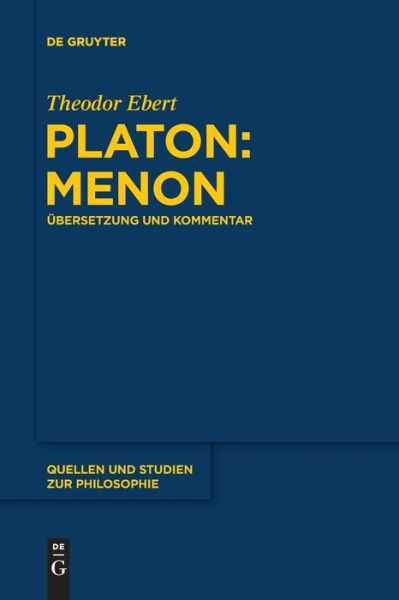 Platon: Menon - Ebert - Książki -  - 9783110685220 - 2 grudnia 2019