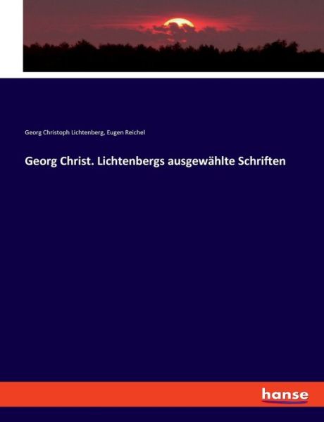 Cover for Lichtenberg · Georg Christ. Lichtenbergs (Buch) (2019)