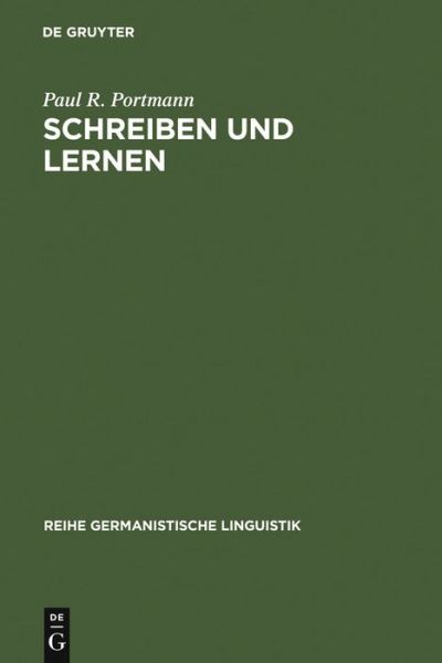 Cover for P.R. Portmann · Schreiben und Lernen (Book) [German edition] (1991)