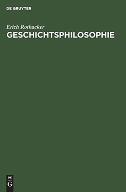 Cover for Erich Rothacker · Geschichtsphilosophie (Book) (1971)