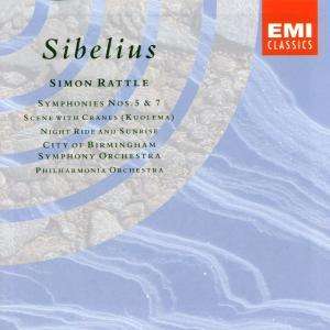 Sibelius: Symp. N. 5 & 7 / Nig - Rattle / City of Birmingham - Musiikki - EMI - 0077776412221 - keskiviikko 19. toukokuuta 2004