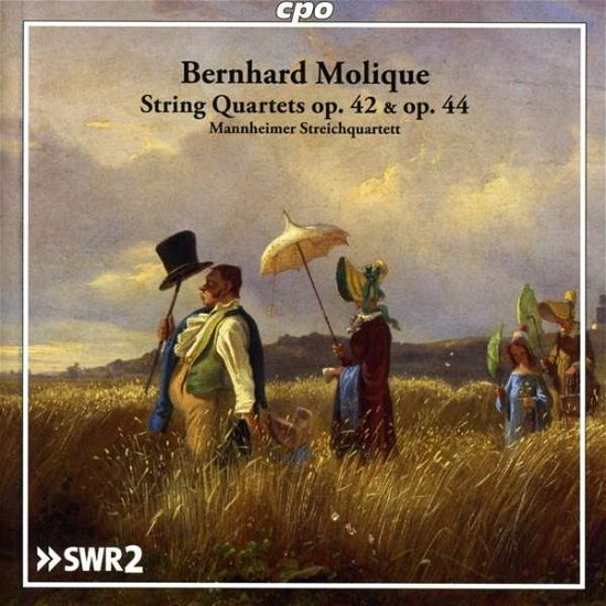 Cover for Molique / Mannheimer Streichquartett · Molique: String Quartets Opp 42 &amp; 44 (CD) (2016)