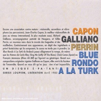 Cover for Capon,jean-charles / Galliano / Perrin · Blue Rondo a La Turk (CD) (2003)