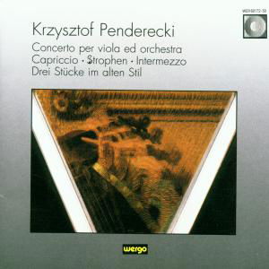 Concerto for Viola & Orchestra - Penderecki - Musiikki - WERGO - 4010228617221 - keskiviikko 1. marraskuuta 1989