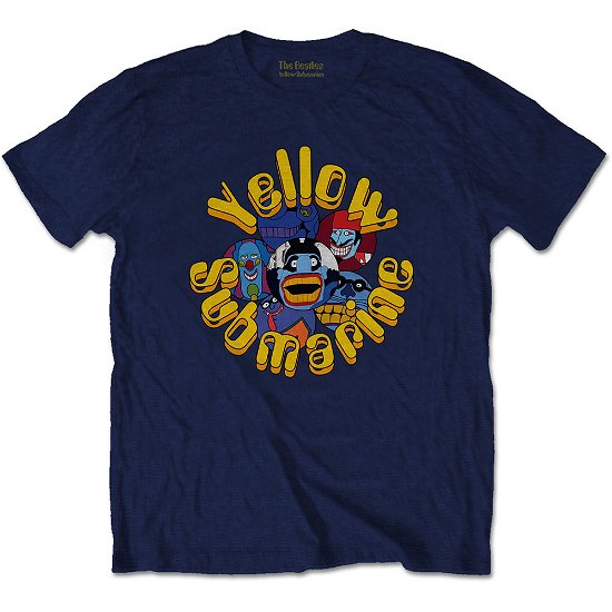 Cover for The Beatles · The Beatles Unisex T-Shirt: Yellow Submarine Baddies (T-shirt) [size M] [Blue - Unisex edition] (2020)