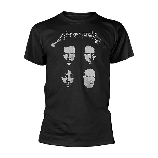 Metallica · Metallica Unisex T-Shirt: 4 Faces (Back Print) (T-shirt) [size M] [Black - Unisex edition] (2021)