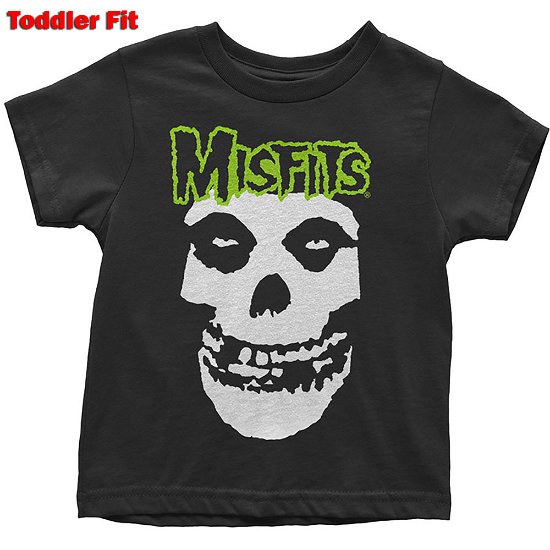 Cover for Misfits · Misfits Kids Toddler T-Shirt: Skull &amp; Logo (12 Months) (T-shirt) [size 6-12mths] [Black - Kids edition]