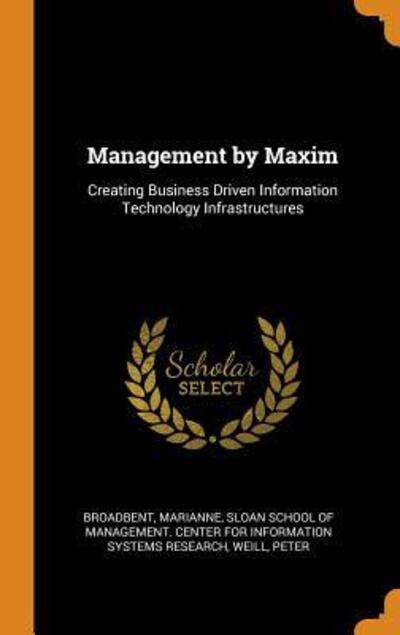 Cover for Marianne Broadbent · Management by Maxim (Hardcover Book) (2018)