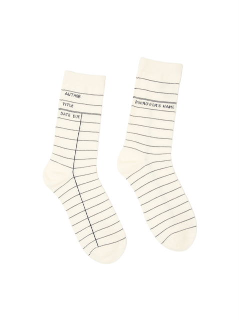 Library Card (White) Socks - Large - Out of Print - Annen - Out of Print - 9780593275221 - 6. juni 2018