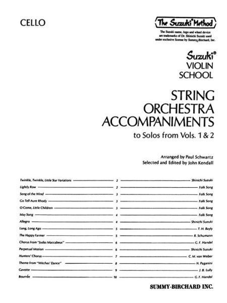 Cover for Paul · String Orchestra Accompaniments to Solos from Volumes 1 &amp; 2 (Paperback Book) (1996)