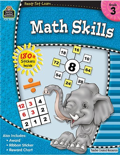 Cover for Teacher Created Resources Staff · Ready-set-learn: Math Skills Grd 3 (Paperback Bog) [Csm Rep edition] (2009)