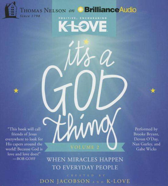 Cover for Don Jacobson · It's a God Thing Volume 2: when Miracles Happen to Everyday People (Audiobook (CD)) [Unabridged edition] (2014)