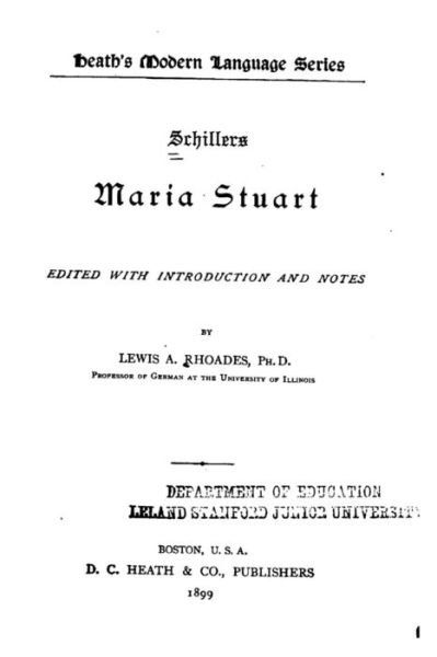 Cover for Friedrich Schiller · Schillers Maria Stuart (Paperback Book) (2015)