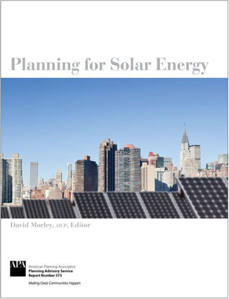 Cover for David Morley · Planning for Solar Energy (Paperback Book) (2014)