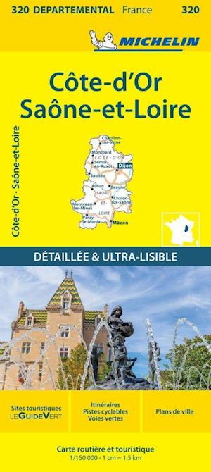 Cover for Michelin · Michelin Local Map: France blad 320: Cote d'Or, Saone et Loire (Hardcover Book) (2024)