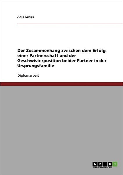 Cover for Lange · Der Zusammenhang zwischen dem Erf (Book) [German edition] (2013)