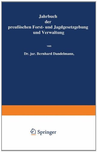 Cover for O Mundt · Jahrbuch Der Preussischen Forst- Und Jagdgesetzgebung Und Verwaltung: Zweiundzwanzigster Band (Paperback Bog) [Softcover Reprint of the Original 1st 1890 edition] (1901)