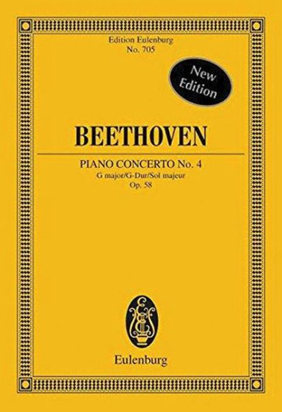 Cover for Ludwig Va Beethoven · Concerto No 4 G Major Op 58 (Taschenbuch) (1981)