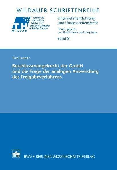 Cover for Luther · Beschlussmängelrecht der GmbH un (Book)