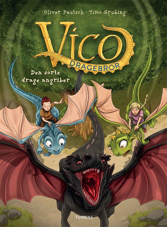 Cover for Oliver Pautsch · Vico Dragebror – Den sorte drage angriber (Hardcover bog) [1. udgave] (2020)