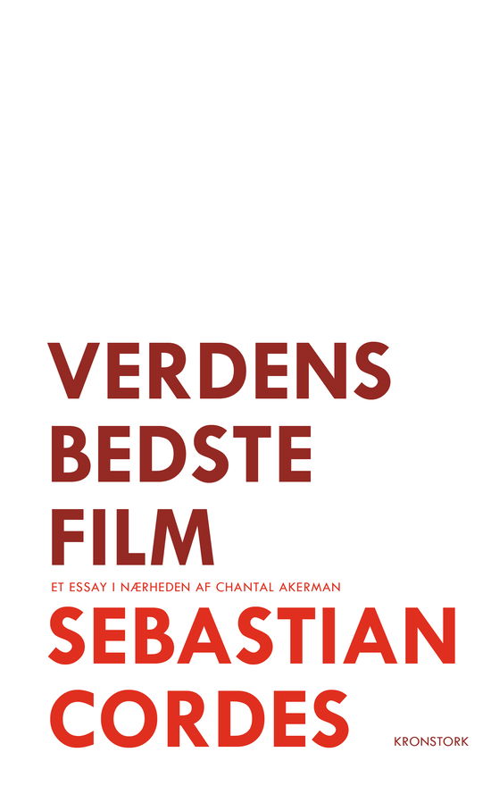 Cover for Sebastian Cordes · Verdens bedste film (Sewn Spine Book) [1st edition] (2025)