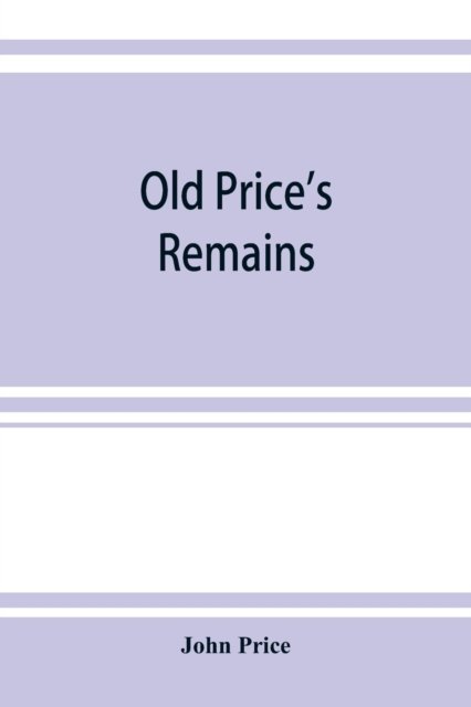 Cover for John Price · Old Price's remains (Paperback Book) (2019)